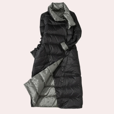 Winter Coat - Warm - Button-Up - Puffer Coats - Long Winter Coat Women-Grace Aura