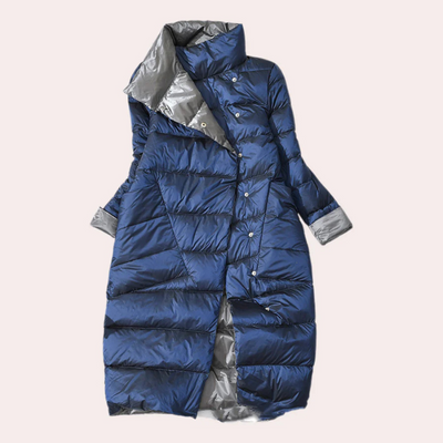 Winter Coat - Warm - Button-Up - Puffer Coats - Long Winter Coat Women-Grace Aura