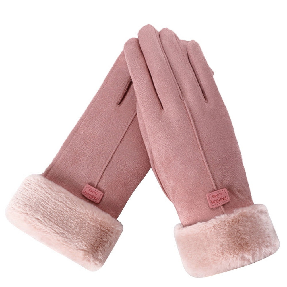 Winter Gloves | Warm | Fur | Thermal Gloves | Women's Gloves-Grace Aura