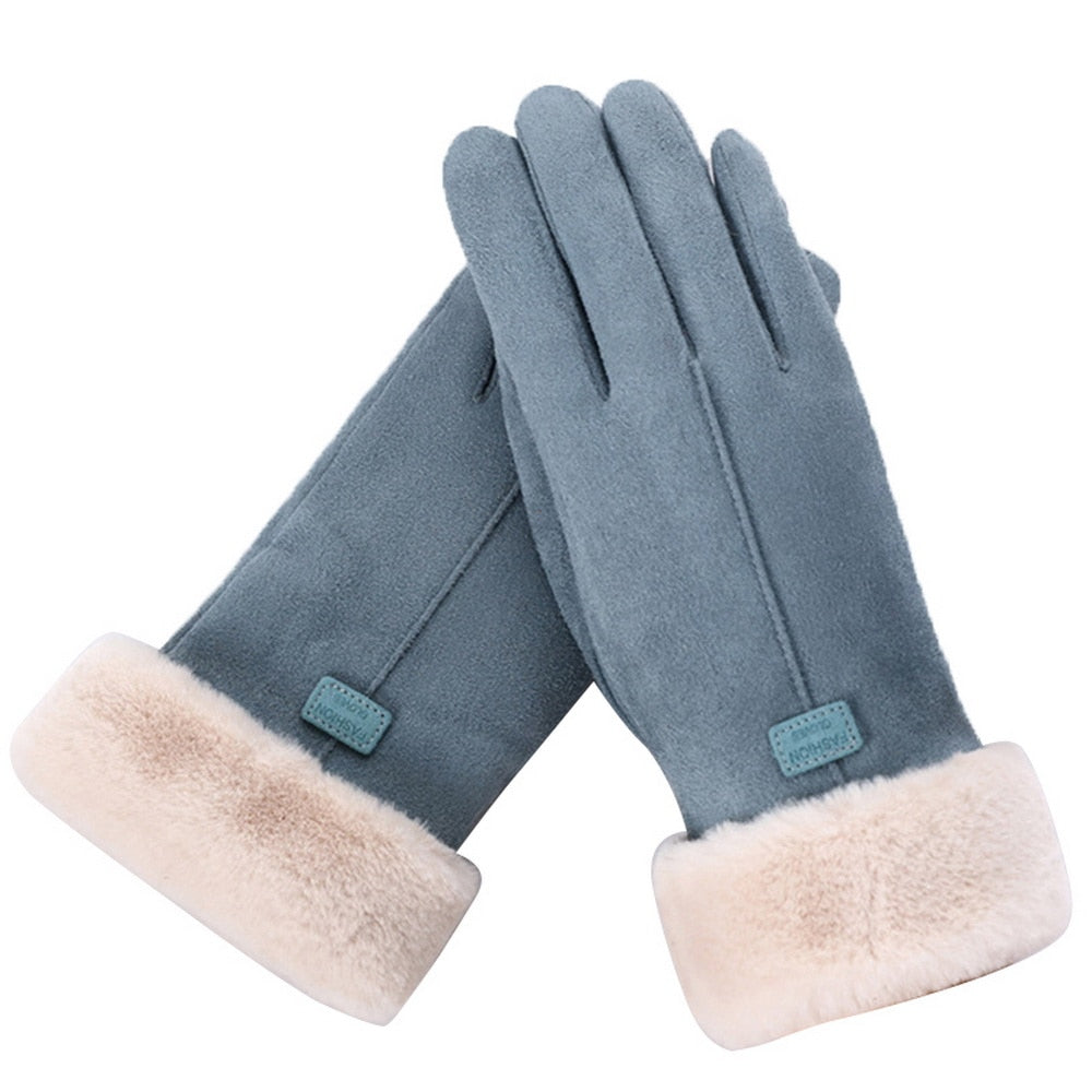 Winter Gloves | Warm | Fur | Thermal Gloves | Women's Gloves-Grace Aura