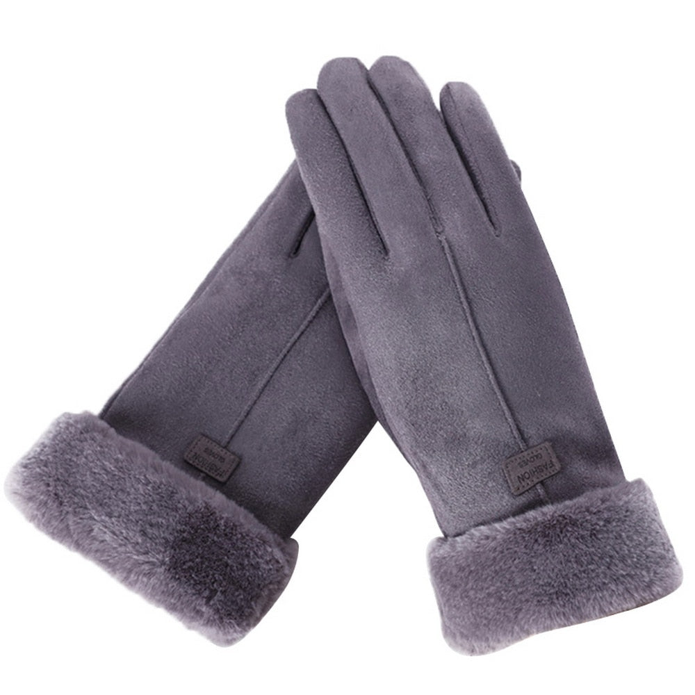 Winter Gloves | Warm | Fur | Thermal Gloves | Women's Gloves-Grace Aura