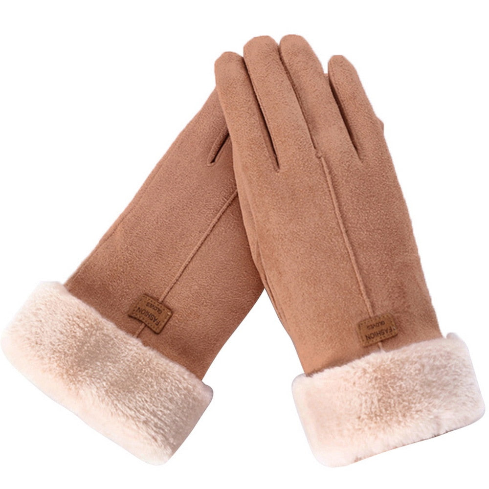 Winter Gloves | Warm | Fur | Thermal Gloves | Women's Gloves-Grace Aura