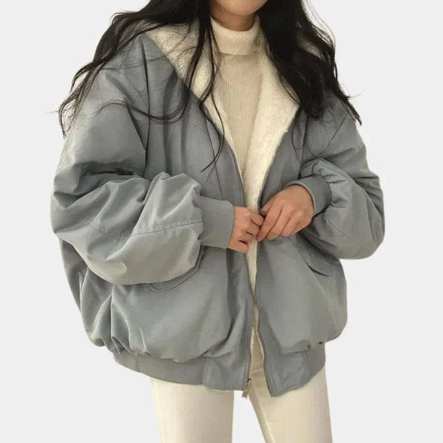 Winter Jacket | Hooded | Fur Lined | Oversized Jacket | Womens Winter Coats and Jackets-Grace Aura