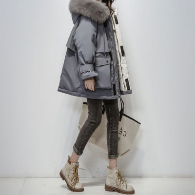 Winter Parka - Warm - Fur Hood - Puffer Jacket - Women's Winter Jacket-Grace Aura