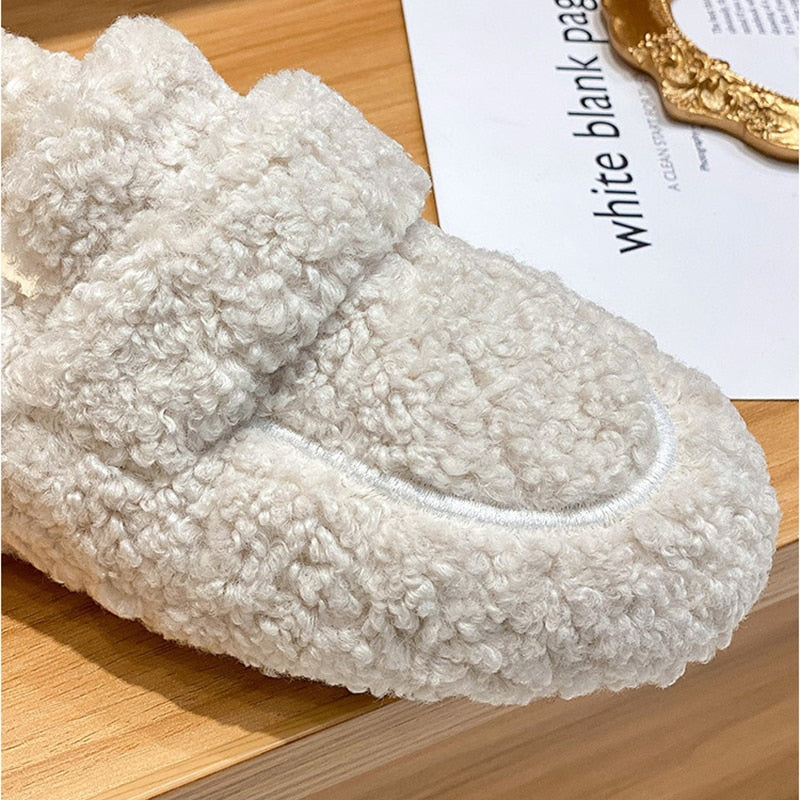 Winter Slippers - Non-Slip - Fur - Warm Slippers - Winter Shoes-Grace Aura