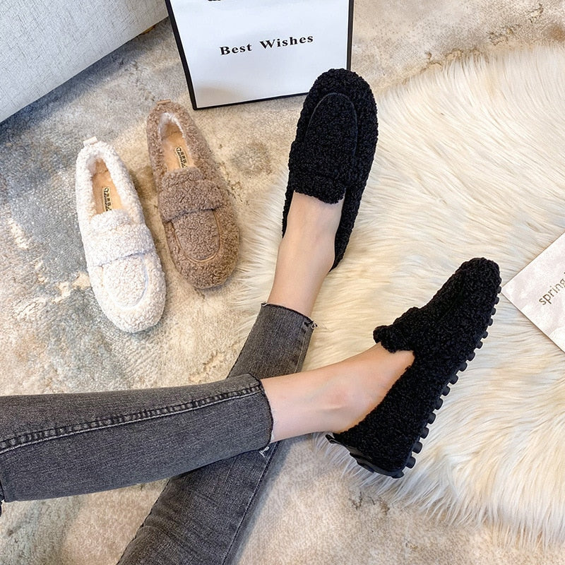 Winter Slippers - Non-Slip - Fur - Warm Slippers - Winter Shoes-Grace Aura