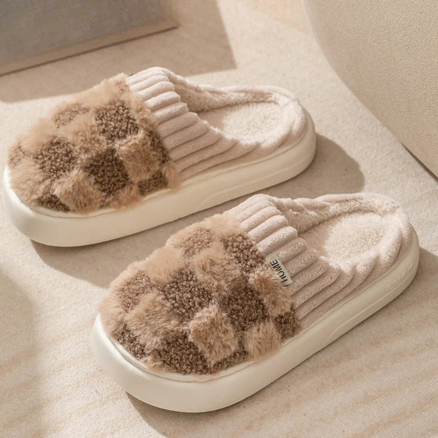 Winter Slippers - Women's Soft Warm Slip-On House Slippers-Grace Aura