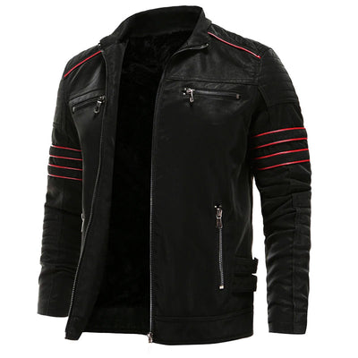 Wolverine Jacket - Zip-Up - Leather - Biker Jacket - Men's Jacket-Grace Aura