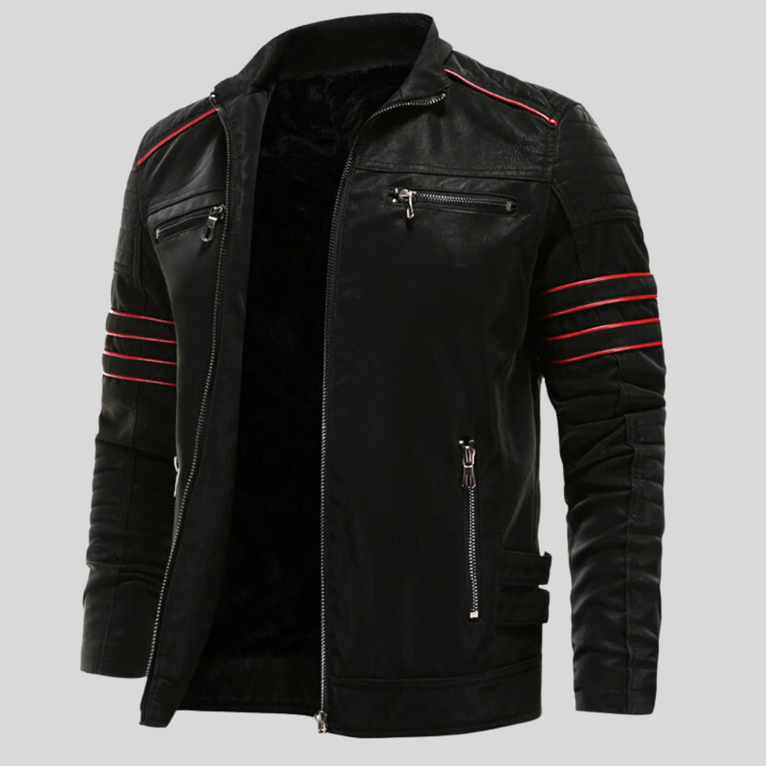 Wolverine Jacket - Zip-Up - Leather - Biker Jacket - Men's Jacket-Grace Aura