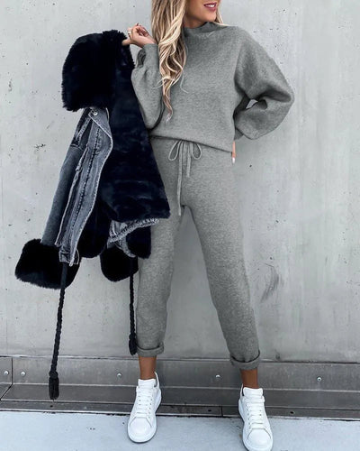 Women's Jogger Set - Loose Fit - Drawstring - Two-Piece Set - Sweatsuit-Grace Aura