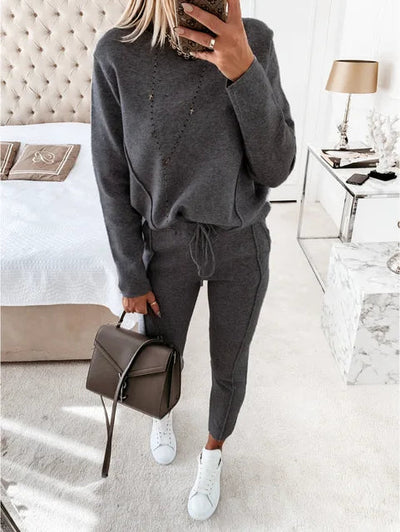 Women's Jogger Set - Loose Fit - Drawstring - Two-Piece Set - Sweatsuit-Grace Aura