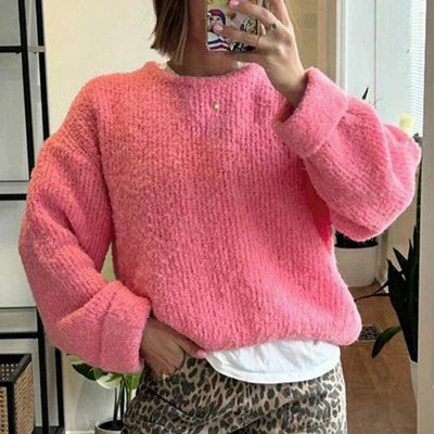 Women's Knit Pullover | Loose Fit | Warm | Knitted Sweater | Jumper for Ladies-Grace Aura