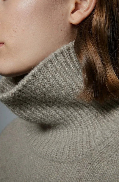 Wool Sweater | Loose Fit | Turtleneck | Knitted Sweater | Women's Winter Clothes-Grace Aura